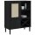 vidaXL Highboard SENJA Rattan-Optik Schwarz 90x40x112 cm Kiefernholz