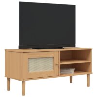 vidaXL TV-Schrank SENJA Rattan-Optik Braun 106x40x49 cm Kiefernholz