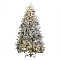 vidaXL Künstlicher Weihnachtsbaum Klappbar 300 LEDs...