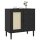 vidaXL Sideboard SENJA Rattan-Optik Schwarz 80x40x80 cm Kiefernholz