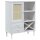 vidaXL Highboard SENJA Rattan-Optik Weiß 90x40x112 cm Kiefernholz