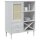 vidaXL Highboard SENJA Rattan-Optik Weiß 90x40x112 cm Kiefernholz