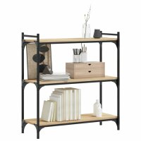 vidaXL Bücherregal 3 Böden Sonoma-Eiche 80x30x86 cm Holzwerkstoff