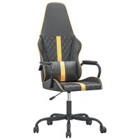 vidaXL Gaming-Stuhl mit Massagefunktion Gold und Schwarz...