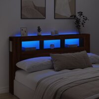 vidaXL LED-Kopfteil Braun Eichen-Optik 180x18,5x103,5 cm...
