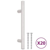 vidaXL Möbelgriffe 20 Stk. Silbern 96 mm Edelstahl