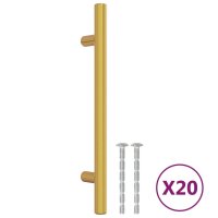 vidaXL Möbelgriffe 20 Stk. Golden 128 mm Edelstahl