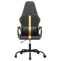 vidaXL Gaming-Stuhl Schwarz und Golden Kunstleder