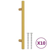 vidaXL Möbelgriffe 10 Stk. Golden 128 mm Edelstahl