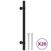 vidaXL Möbelgriffe 20 Stk. Schwarz 160 mm Edelstahl