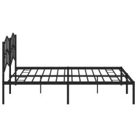 vidaXL Bettgestell mit Kopfteil Metall Schwarz 193x203 cm