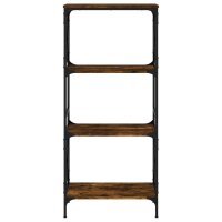 vidaXL B&uuml;cherregal 4 B&ouml;den R&auml;uchereiche 59x35x132 cm Holzwerkstoff