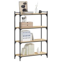 vidaXL B&uuml;cherregal 4 B&ouml;den Sonoma-Eiche 80x30x120 cm Holzwerkstoff