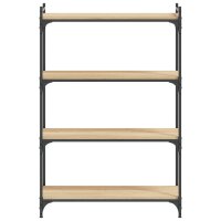 vidaXL B&uuml;cherregal 4 B&ouml;den Sonoma-Eiche 80x30x120 cm Holzwerkstoff