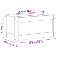 vidaXL Pflanzk&uuml;bel 60x31x31 cm Kiefernholz Impr&auml;gniert