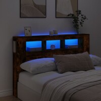 vidaXL LED-Kopfteil R&auml;uchereiche 160x18,5x103,5 cm Holzwerkstoff