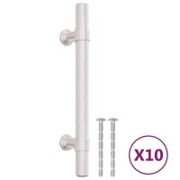 vidaXL Möbelgriffe 10 Stk. Silbern 96 mm Edelstahl