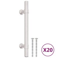 vidaXL Möbelgriffe 20 Stk. Silbern 96 mm Edelstahl