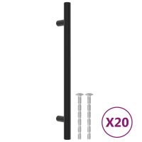 vidaXL Möbelgriffe 20 Stk. Schwarz 160 mm Edelstahl