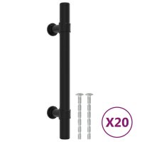 vidaXL Möbelgriffe 20 Stk. Schwarz 96 mm Edelstahl