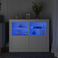 vidaXL Beistellschränke mit LED-Leuchten 2 Stk....