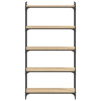 vidaXL B&uuml;cherregal 5 B&ouml;den Sonoma-Eiche 80x30x154 cm Holzwerkstoff