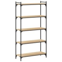 vidaXL B&uuml;cherregal 5 B&ouml;den Sonoma-Eiche 80x30x154 cm Holzwerkstoff