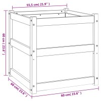 vidaXL Pflanzk&uuml;bel Wei&szlig; 60x60x60 cm Massivholz Kiefer