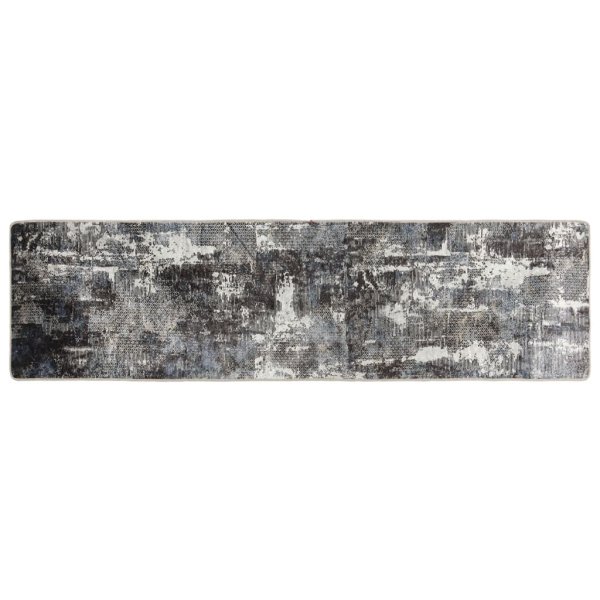 vidaXL Teppich Waschbar Mehrfarbig 80x300 cm Rutschfest