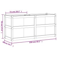 vidaXL Pflanzk&uuml;bel 150x50x70 cm Kiefernholz Impr&auml;gniert