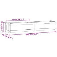 vidaXL Pflanzk&uuml;bel 180x31x31 cm Kiefernholz Impr&auml;gniert