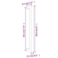 vidaXL M&ouml;belgriffe 5 Stk. Silbern 192 mm Edelstahl