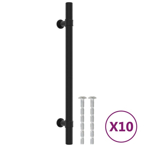 vidaXL M&ouml;belgriffe 10 Stk. Schwarz 160 mm Edelstahl