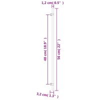 vidaXL M&ouml;belgriffe 10 Stk. Silbern 480 mm Edelstahl