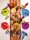 KitchenCraft Colourworks 4 Beilagen-Teller, Melaminkunststoff, 23 cm
