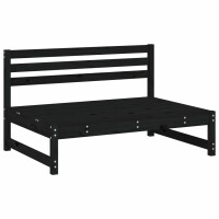 vidaXL 5-tlg. Garten-Lounge-Set Schwarz Massivholz Kiefer