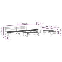 vidaXL 5-tlg. Garten-Lounge-Set Schwarz Massivholz Kiefer