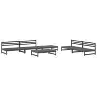 vidaXL 6-tlg. Garten-Lounge-Set Grau Massivholz Kiefer