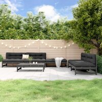 vidaXL 6-tlg. Garten-Lounge-Set Grau Massivholz Kiefer