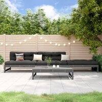 vidaXL 4-tlg. Garten-Lounge-Set Grau Massivholz Kiefer