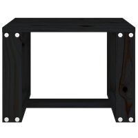 vidaXL Garten-Beistelltisch Schwarz 40x38x28,5 cm Massivholz Kiefer