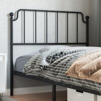 vidaXL Kopfteil Metall Schwarz 107 cm