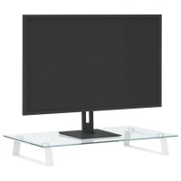 vidaXL Monitorst&auml;nder Wei&szlig; 60x35x8 cm Hartglas und Metall