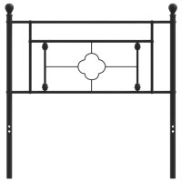 vidaXL Kopfteil Metall Schwarz 90 cm