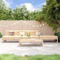 vidaXL 4-tlg. Garten-Lounge-Set Massivholz Kiefer