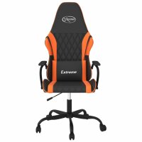 vidaXL Gaming-Stuhl mit Massagefunktion Schwarz und Orange Kunstleder