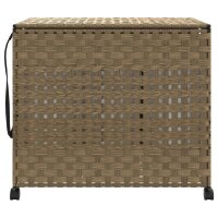 vidaXL Wäschekorb mit Rollen 66x35x60 cm Rattan