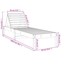 vidaXL Sonnenliegen 2 Stk. mit Tisch Massivholz Kiefer