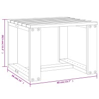 vidaXL Garten-Beistelltisch Honigbraun 40x38x28,5 cm Massivholz Kiefer