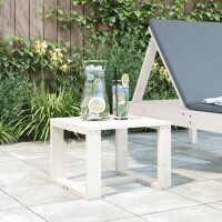 vidaXL Garten-Beistelltisch Wei&szlig; 40x38x28,5 cm Massivholz Kiefer